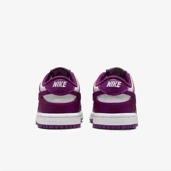 Nike Dunk Low Toddler Girls Sneakers Shoes Customized with Crystals Purple - Picture 6 of 6
